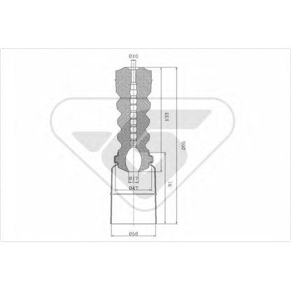 Photo Dust Cover Kit, shock absorber HUTCHINSON KP077