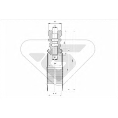 Photo Dust Cover Kit, shock absorber HUTCHINSON KP088