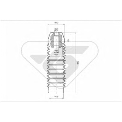 Photo Dust Cover Kit, shock absorber HUTCHINSON KP091