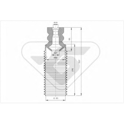 Foto Kit parapolvere, Ammortizzatore HUTCHINSON KP098