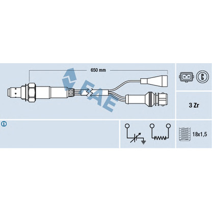 Zdjęcie Sonda lambda FAE 77106