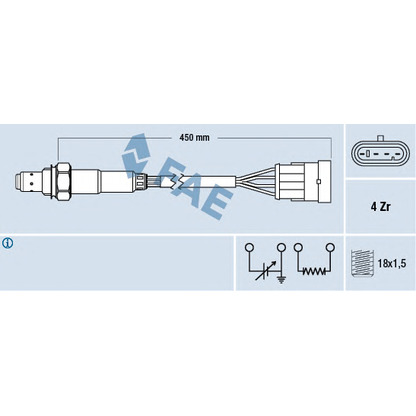 Zdjęcie Sonda lambda FAE 77159