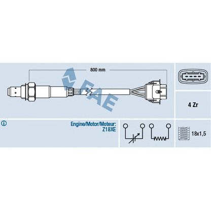 Photo Lambda Sensor FAE 77247