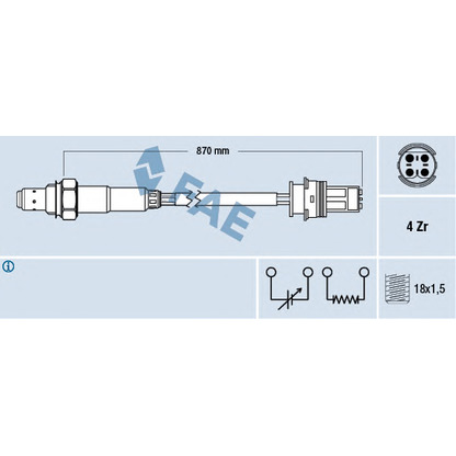 Zdjęcie Sonda lambda FAE 77274