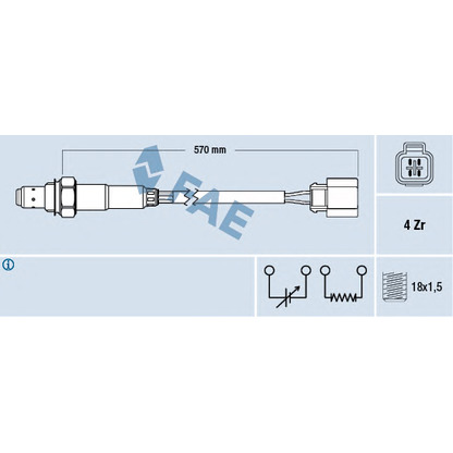 Zdjęcie Sonda lambda FAE 77289