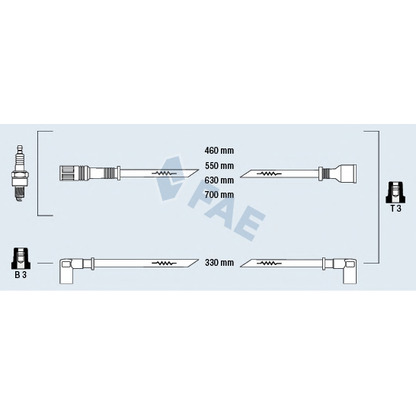 Photo Ignition Cable Kit FAE 83040