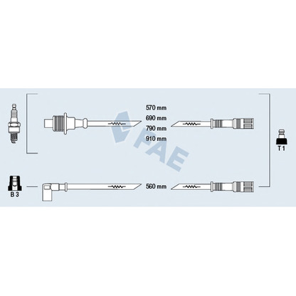 Photo Kit de câbles d'allumage FAE 83120