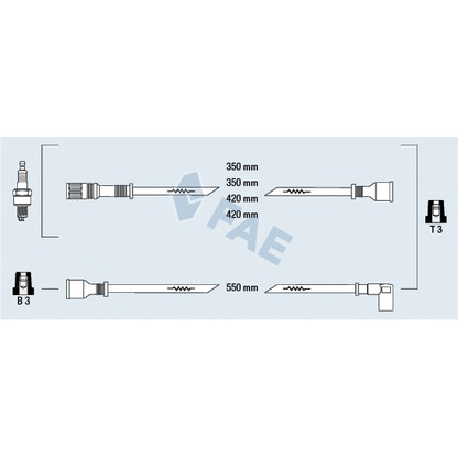 Photo Kit de câbles d'allumage FAE 83210