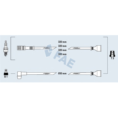 Photo Ignition Cable Kit FAE 83220