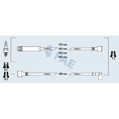 Photo Kit de câbles d'allumage FAE 83550