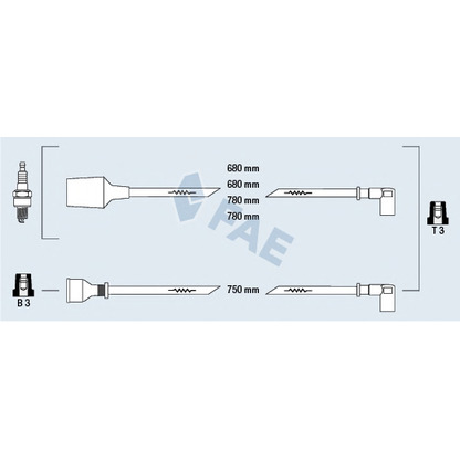 Photo Ignition Cable Kit FAE 83750