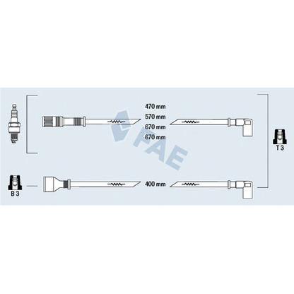 Photo Kit de câbles d'allumage FAE 83820