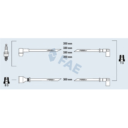 Photo Kit de câbles d'allumage FAE 83850