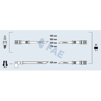 Photo Kit de câbles d'allumage FAE 83890