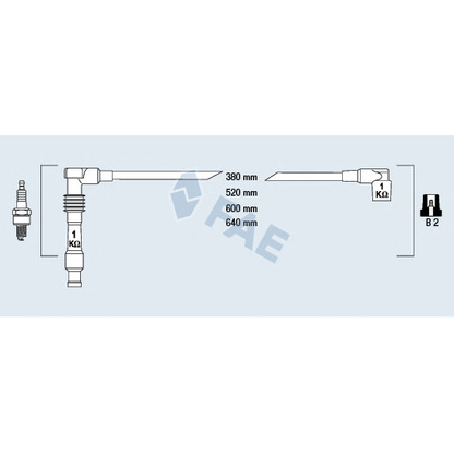 Photo Kit de câbles d'allumage FAE 85080