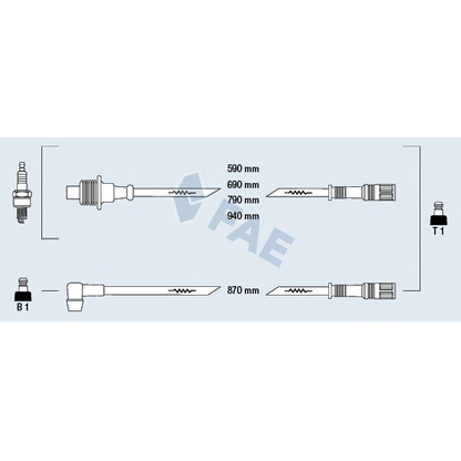 Foto Kit cavi accensione FAE 85160