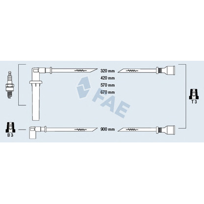 Foto Juego de cables de encendido FAE 85190