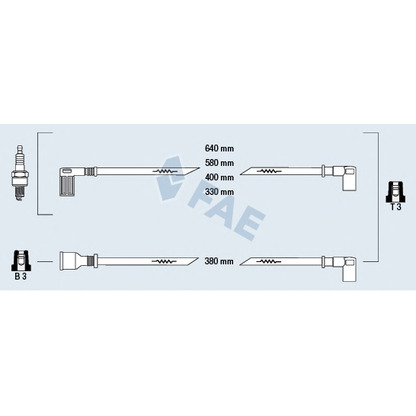 Photo Kit de câbles d'allumage FAE 85271
