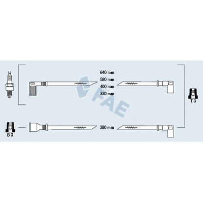 Zdjęcie Zestaw przewodów zapłonowych FAE 85271