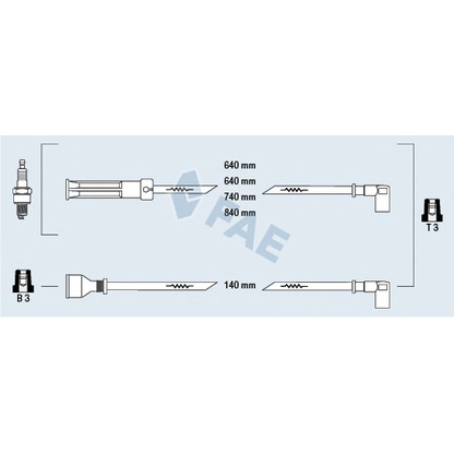 Photo Kit de câbles d'allumage FAE 85390