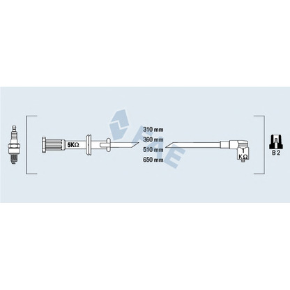 Zdjęcie Zestaw przewodów zapłonowych FAE 85630