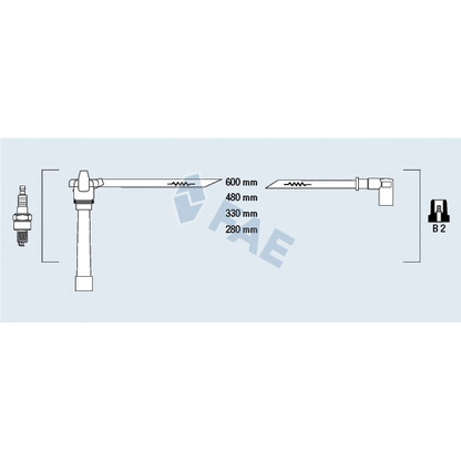 Фото Комплект проводов зажигания FAE 85648