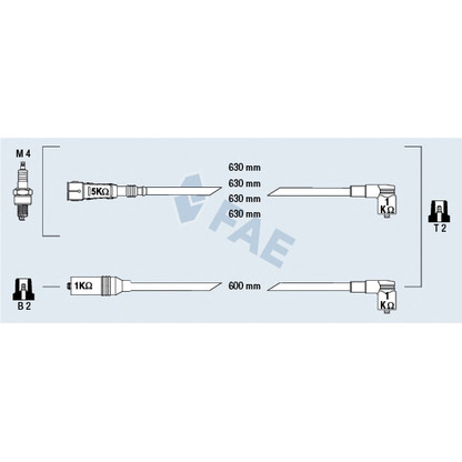 Photo Kit de câbles d'allumage FAE 85692