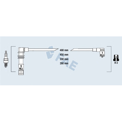 Photo Ignition Cable Kit FAE 85696