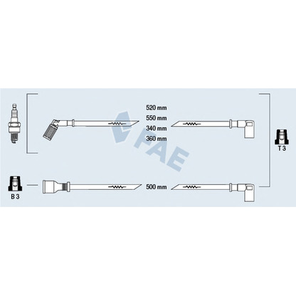 Photo Kit de câbles d'allumage FAE 85780