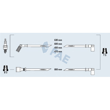 Photo Ignition Cable Kit FAE 85790