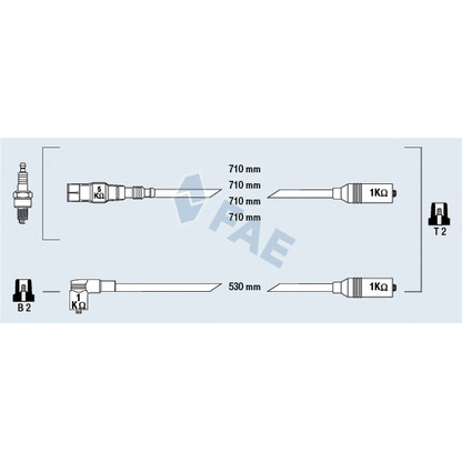Photo Kit de câbles d'allumage FAE 85870