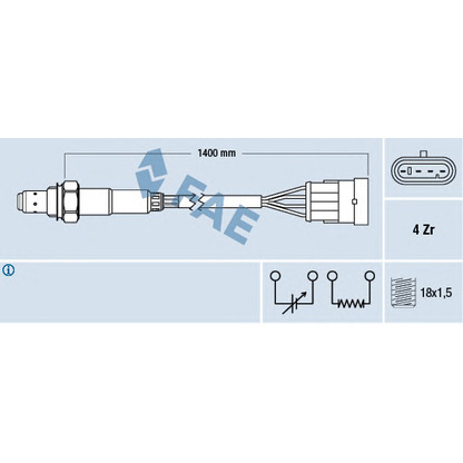 Zdjęcie Sonda lambda FAE 77364