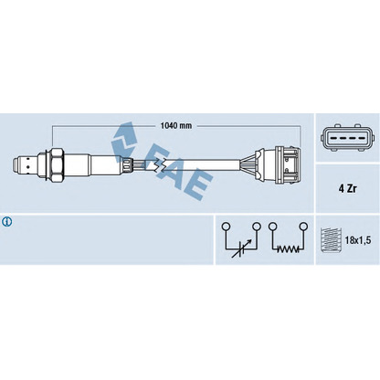 Zdjęcie Sonda lambda FAE 77373