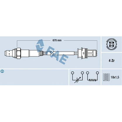 Zdjęcie Sonda lambda FAE 77329