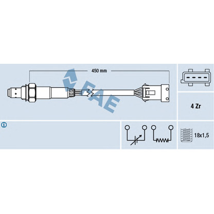 Zdjęcie Sonda lambda FAE 77433