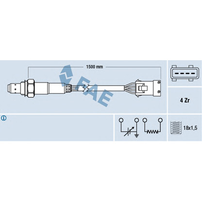 Zdjęcie Sonda lambda FAE 77286