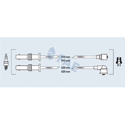 Фото Комплект проводов зажигания FAE 83237