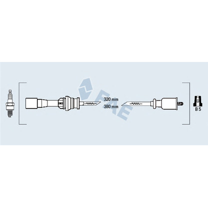 Zdjęcie Zestaw przewodów zapłonowych FAE 83264