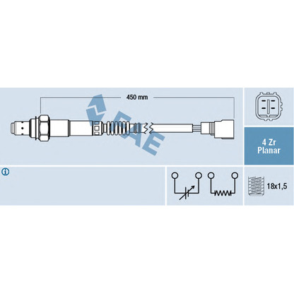 Zdjęcie Sonda lambda FAE 77512