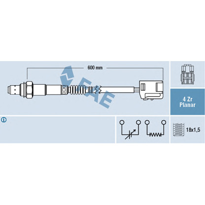 Zdjęcie Sonda lambda FAE 77521