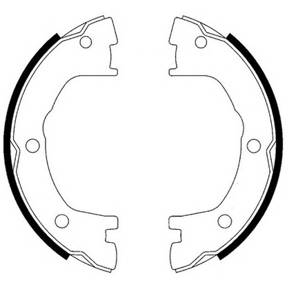 Photo Brake Shoe Set, parking brake NECTO N1659