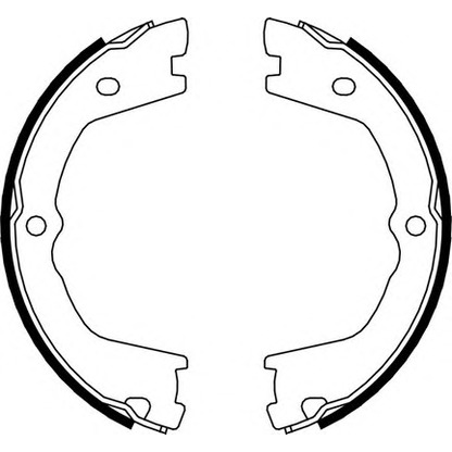 Photo Brake Shoe Set, parking brake NECTO N1696