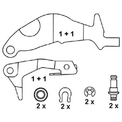 Photo Brake Shoe Set NECTO N1443