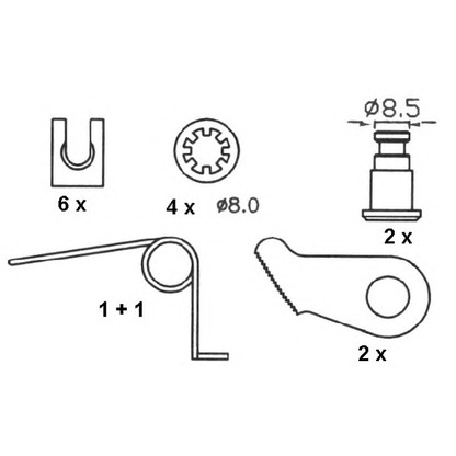 Photo Brake Shoe Set NECTO N1043