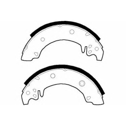 Photo Brake Shoe Set NECTO N1043