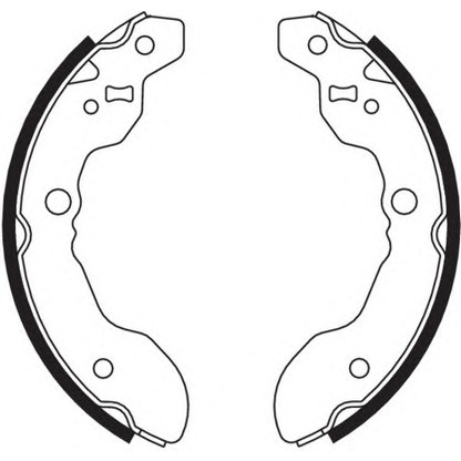 Photo Brake Shoe Set NECTO N1603