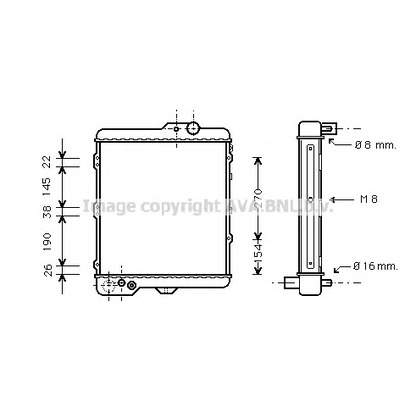 Photo Radiateur, refroidissement du moteur AVA QUALITY COOLING AI2002