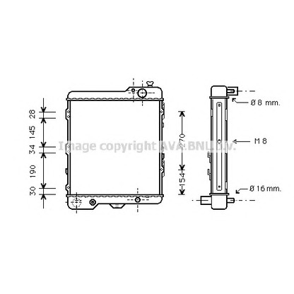 Photo Radiator, engine cooling AVA QUALITY COOLING AI2038