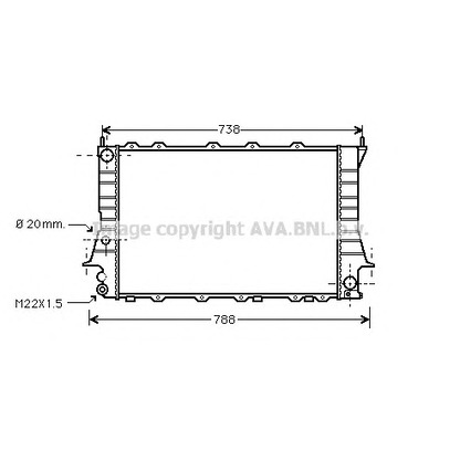 Фото Радиатор, охлаждение двигателя AVA QUALITY COOLING AI2081