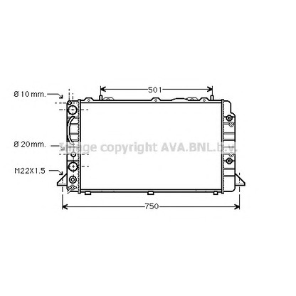 Photo Radiator, engine cooling AVA QUALITY COOLING AI2090